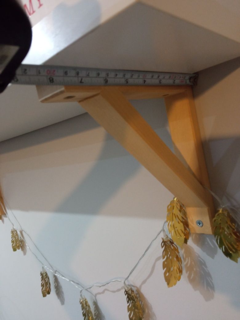 2 półki ścienne Ikea BERGSHULT / SANDSHULT 80 cm x 20 cm białe drewno