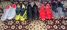 Chuteiras semi novas da Nike e Adidas.