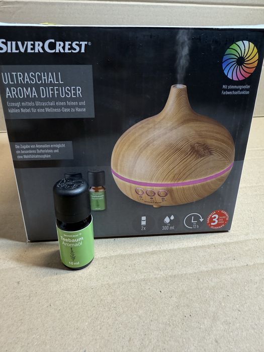 NOWY Oczyszczacz powietrza dyfuzor nawilzacz + olejek aromatyczny 10ml