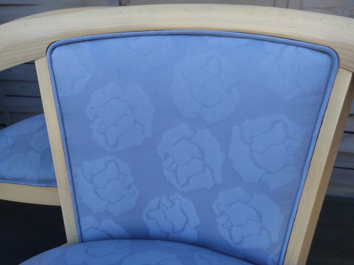 Krzesło fotel klubowy gięty dębowy bielony 3 sztuk jak nowe