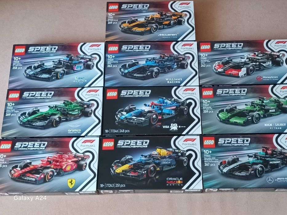 Повна серія Lego speed champions F1 арт. 77242 -77251, нові, 10наборів