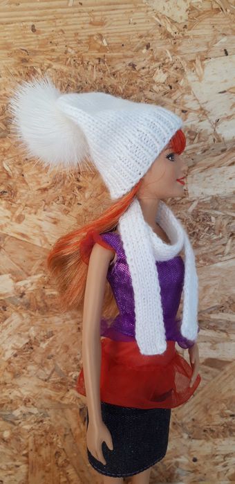 Шапка і шарф  для Барбі