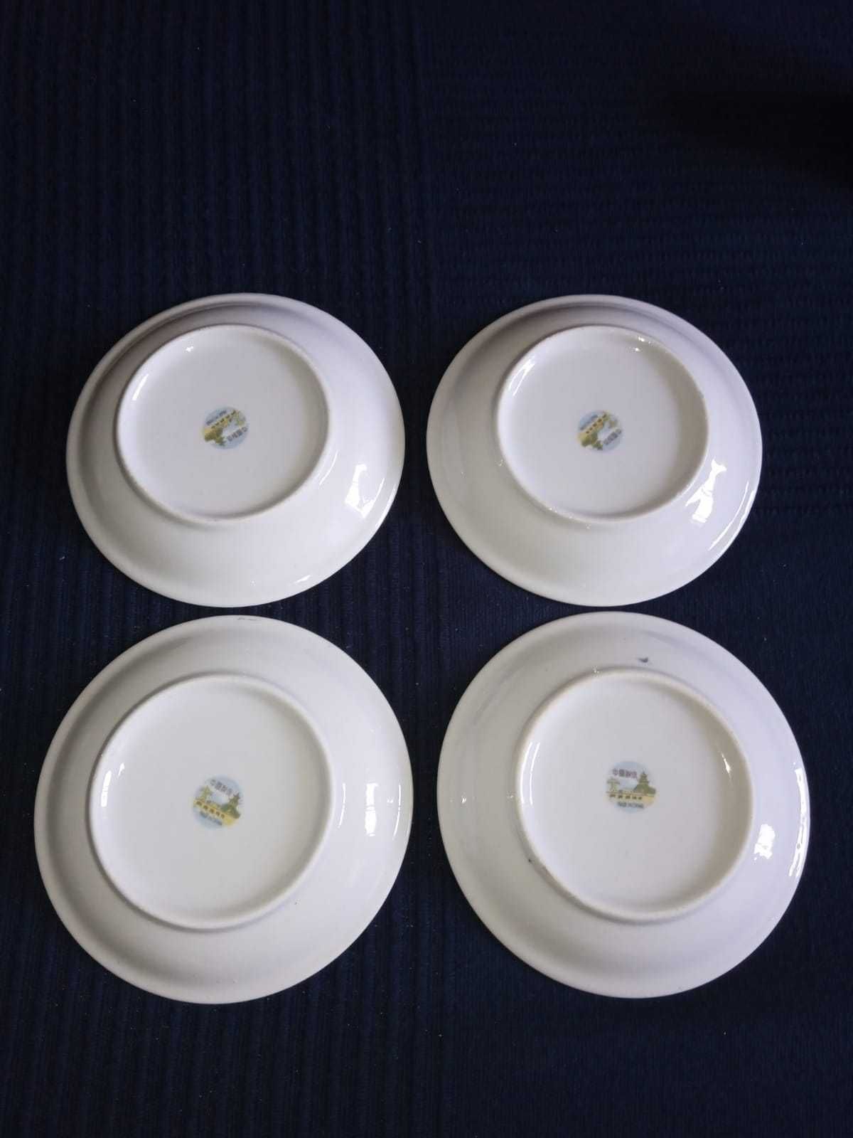 (Porcelana Chinesa) Conjunto 4 chávenas de café