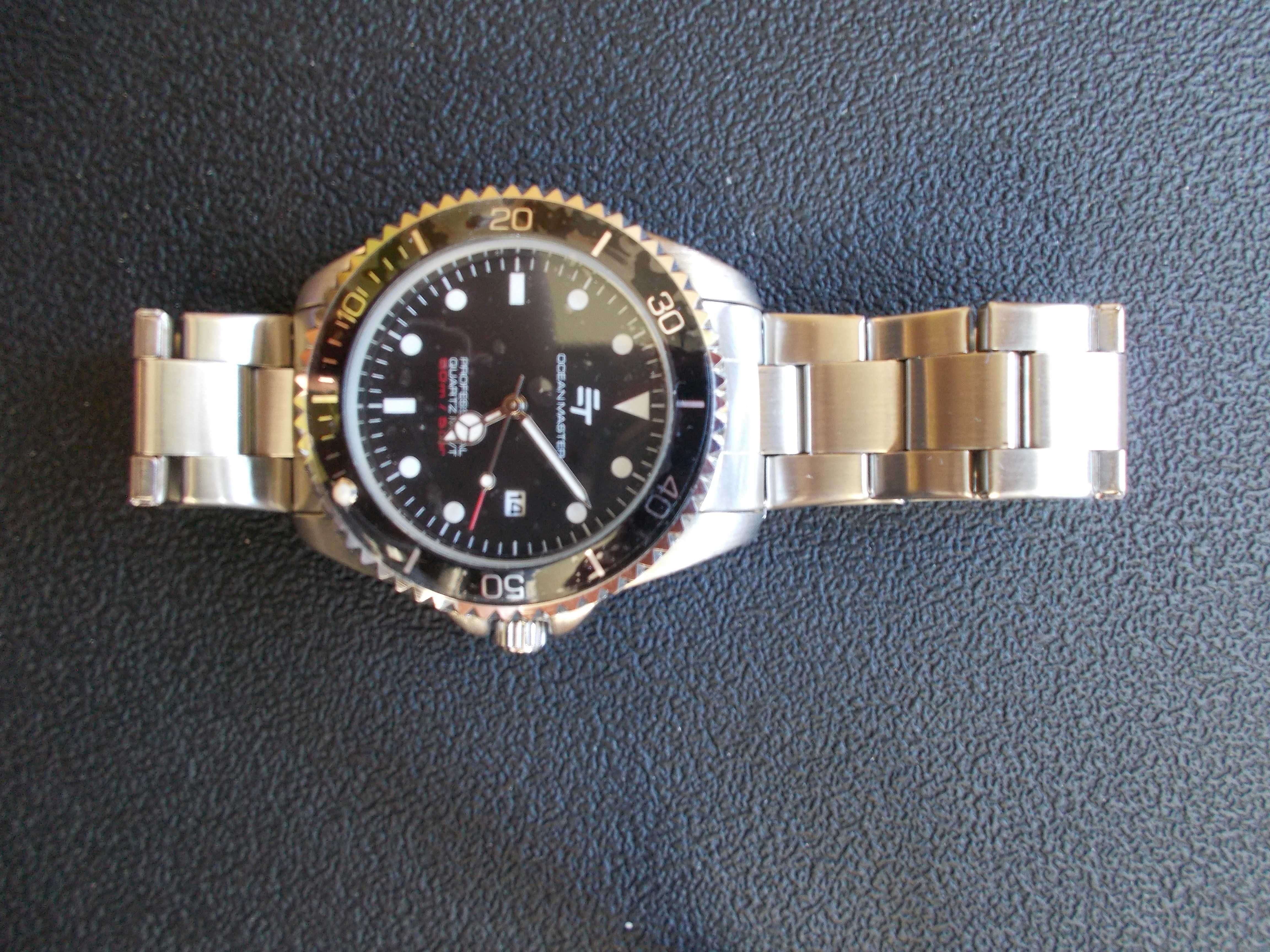 Oceanmaster, atrakcyjny zegarek męski nowy z metalową bransoletą