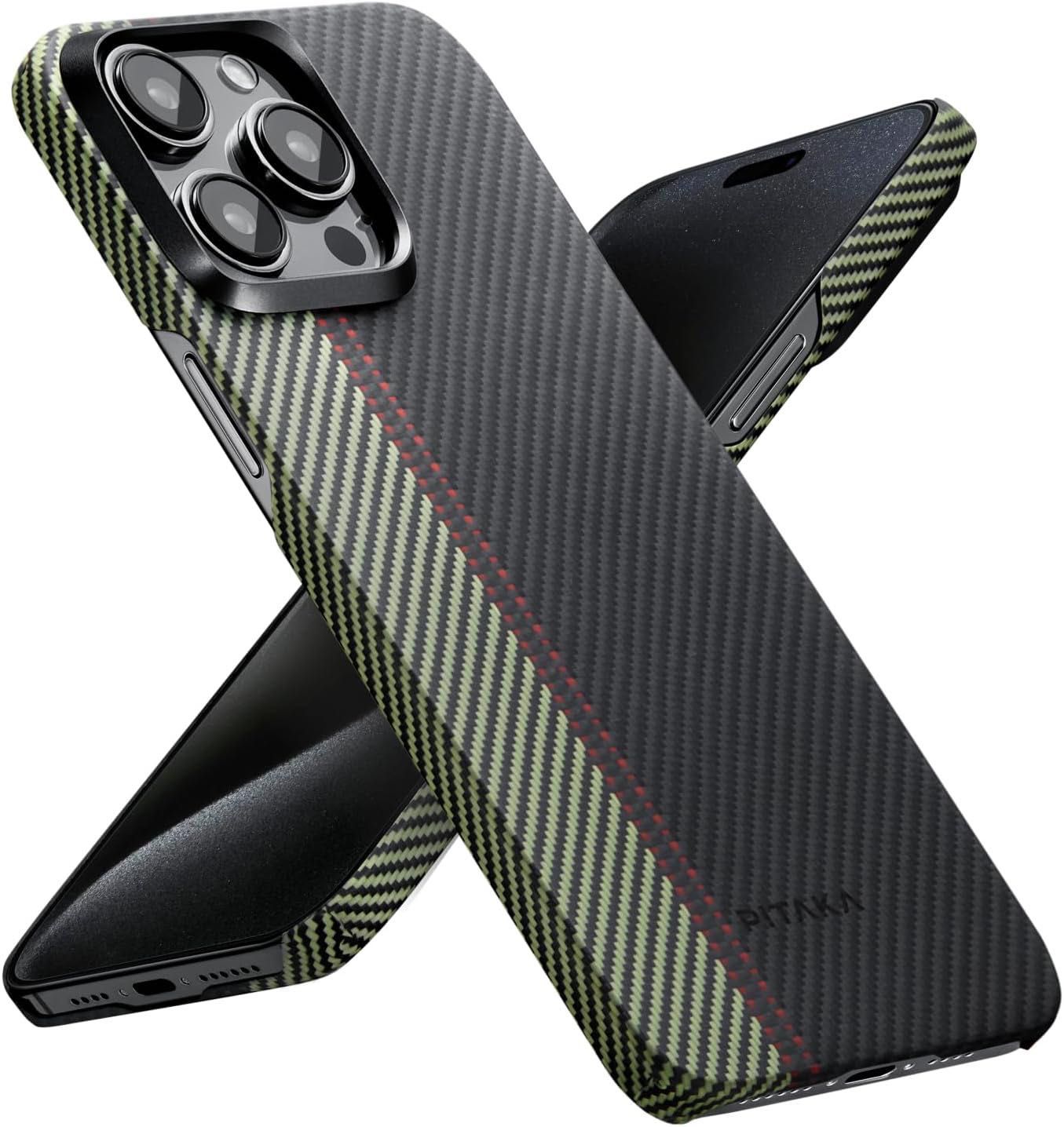 Карбоновый чехол Pitaka MagEZ Case 4 600D для iPhone 15 Pro Max