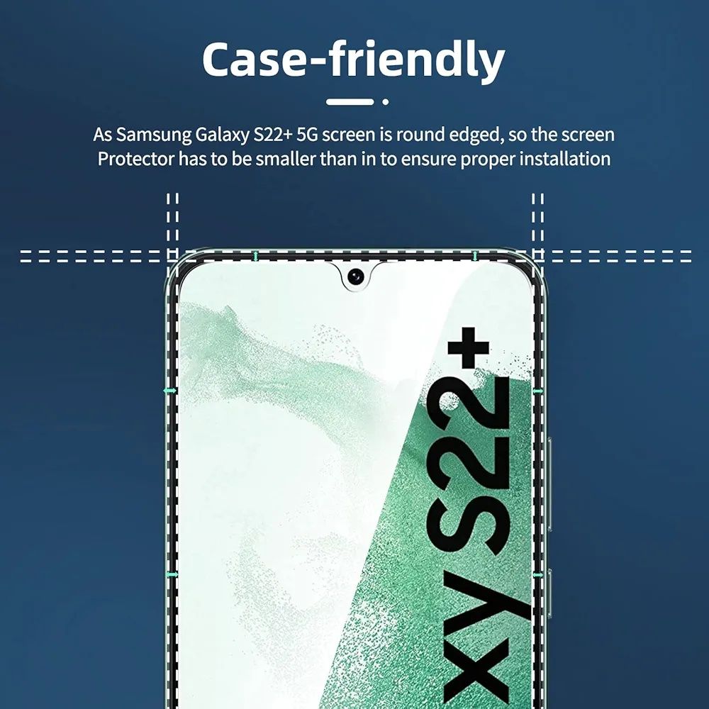 Szkło hartowane na wyświetlacz Samsung S22 + 3szt New'c B809