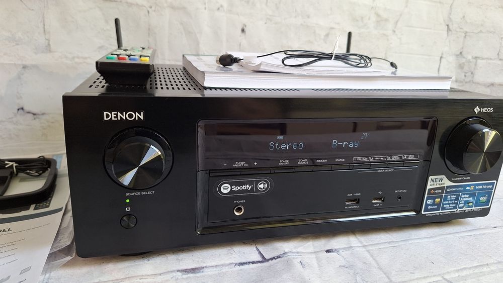 7.2 Denon AVR-X1400 Wi-Fi BT Heos Airplay 4k60p Net Radio  Hi-res