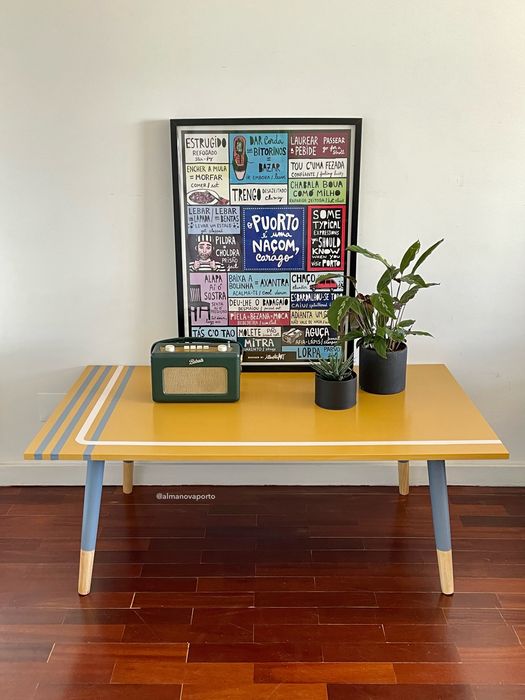 Mesa de centro / Mesa de sala (retro, renovado)