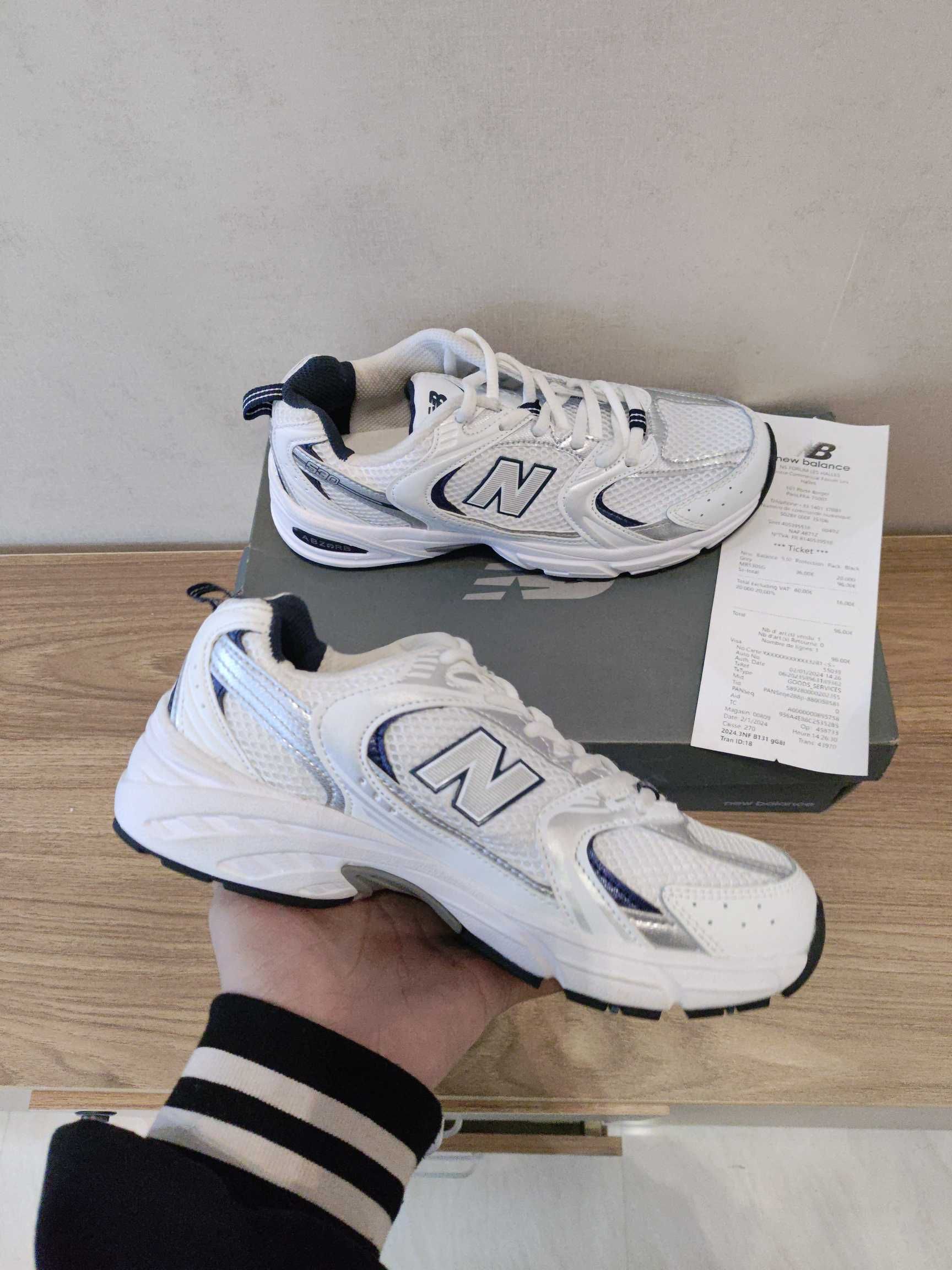 New Balance 530 White Silver Navy Eu 37