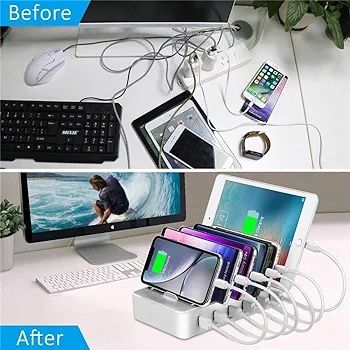 Stacja szybkiego ładowania 8a 6xusb (2 iphone 2 usb c 2 micro usb)