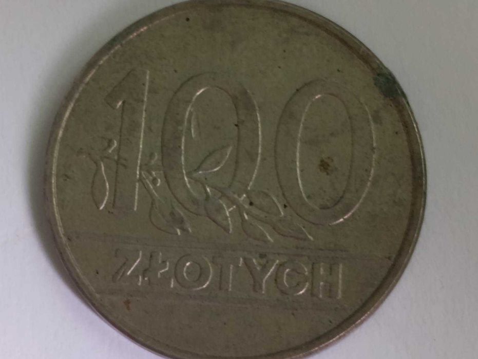 moneta 100 zł 1990 mennicza TYP B