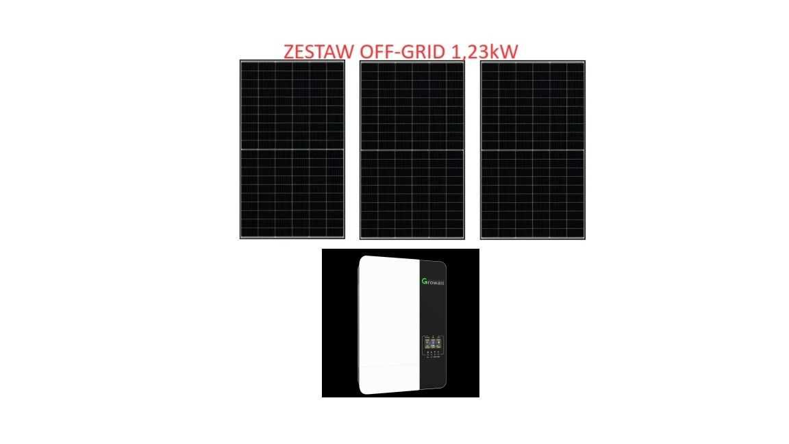 Zestaw OFFGRID off-grid awaryjne zasilanie 3x410W 3,5kW Growatt max7kW