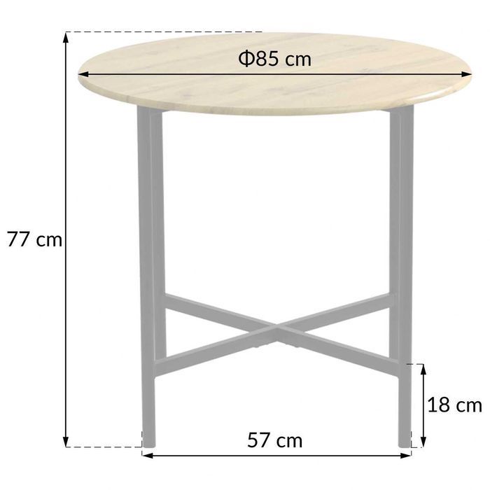 NOWY Stół z 4 Krzesłami Okrągły Do Kuchni Jadalni Salonu Loft Loftowy