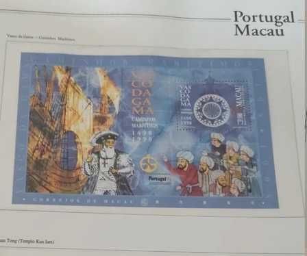 "Álbum Filatélico de MACAU" Anos 1996, 1997 e 1998 Selos/Blocos-> NOVO