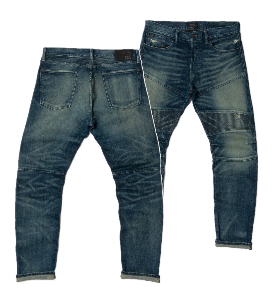 POLO RALPH LAUREN Sullivan Slim Fit Stretch Moto Jeans чоловічі джинси