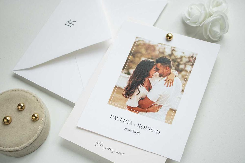 Zaproszenia ślubne ze zdjęciem, wesele, ślub, papeteria ślubna