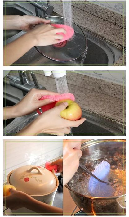 Myjka Silikonowa Gąbka do mycia naczyń Zmywak kuchenny Szczotka