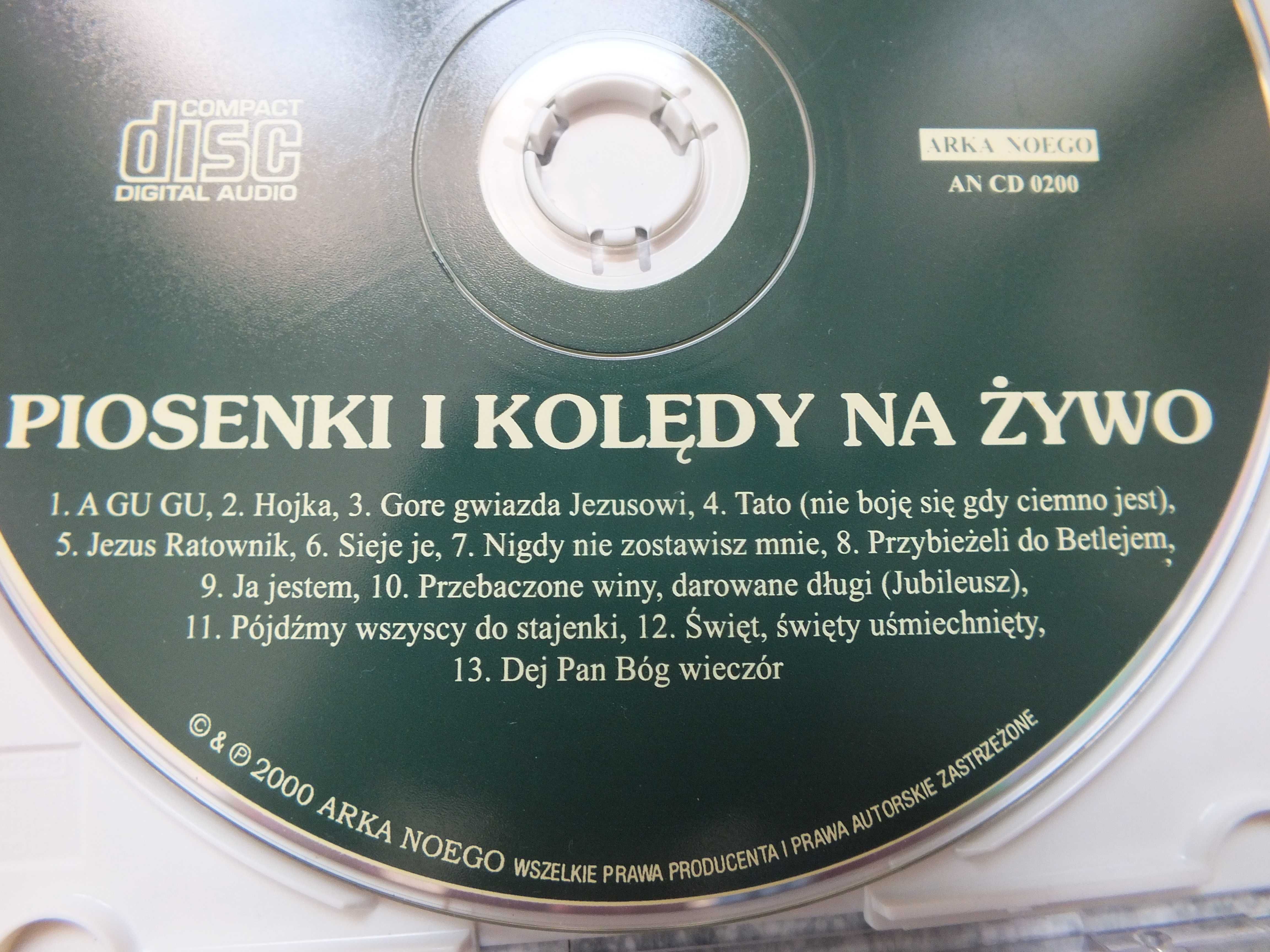2szt. płyta CD ARKA NOEGO - Piosenki i kolędy na żywo,  A GU GU 2000r.