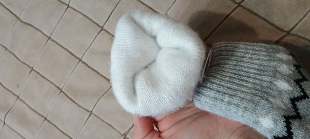 nowe rękawiczki jednopalczaste z ociepleniem wzór