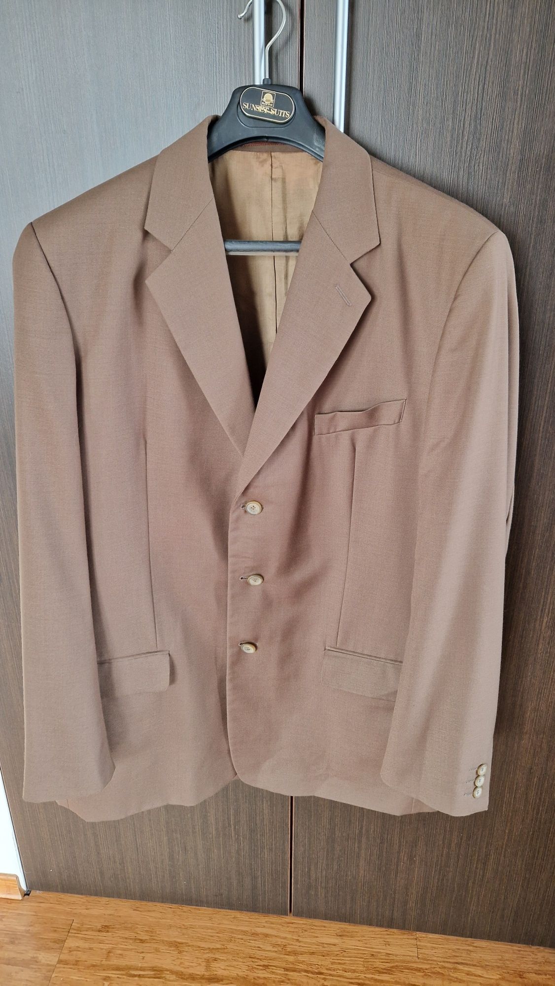 Sunset suits 3- częściowy wełniany garnitur XL 188/112/98 gratis krawa