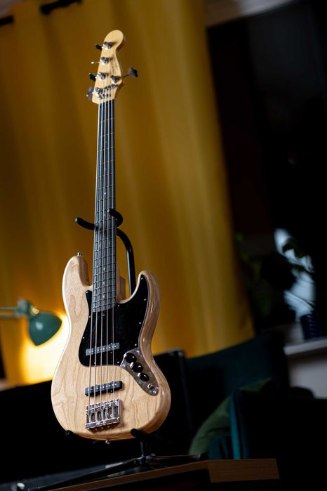 Lampart Custom Jazz Bass V Natural ASH