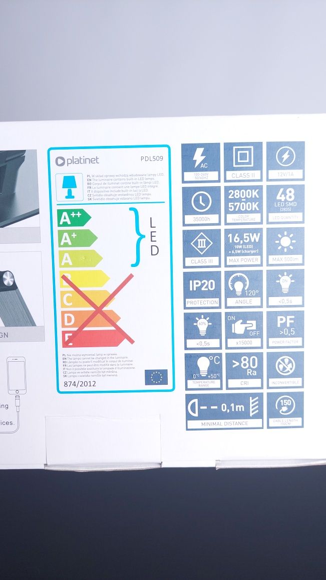 Lampa Stołowa / Biurowa 3 Odcienie Światła LED Dotykowa USB