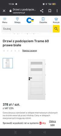 Dzwi prawe 60 białe