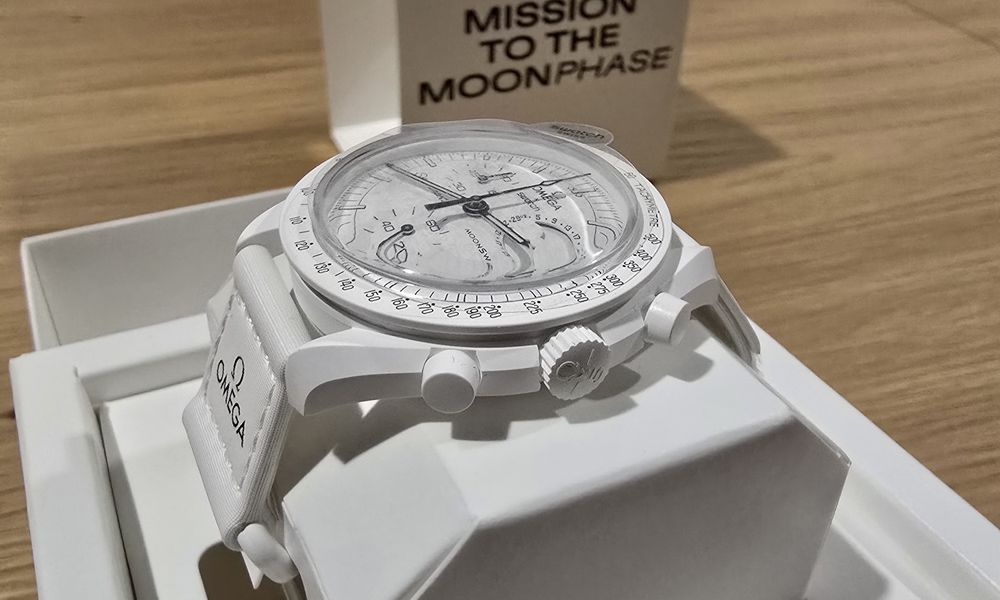 *NOVO* Omega x Swatch Mission to the Moonphase Full Moon Branco (42mm)