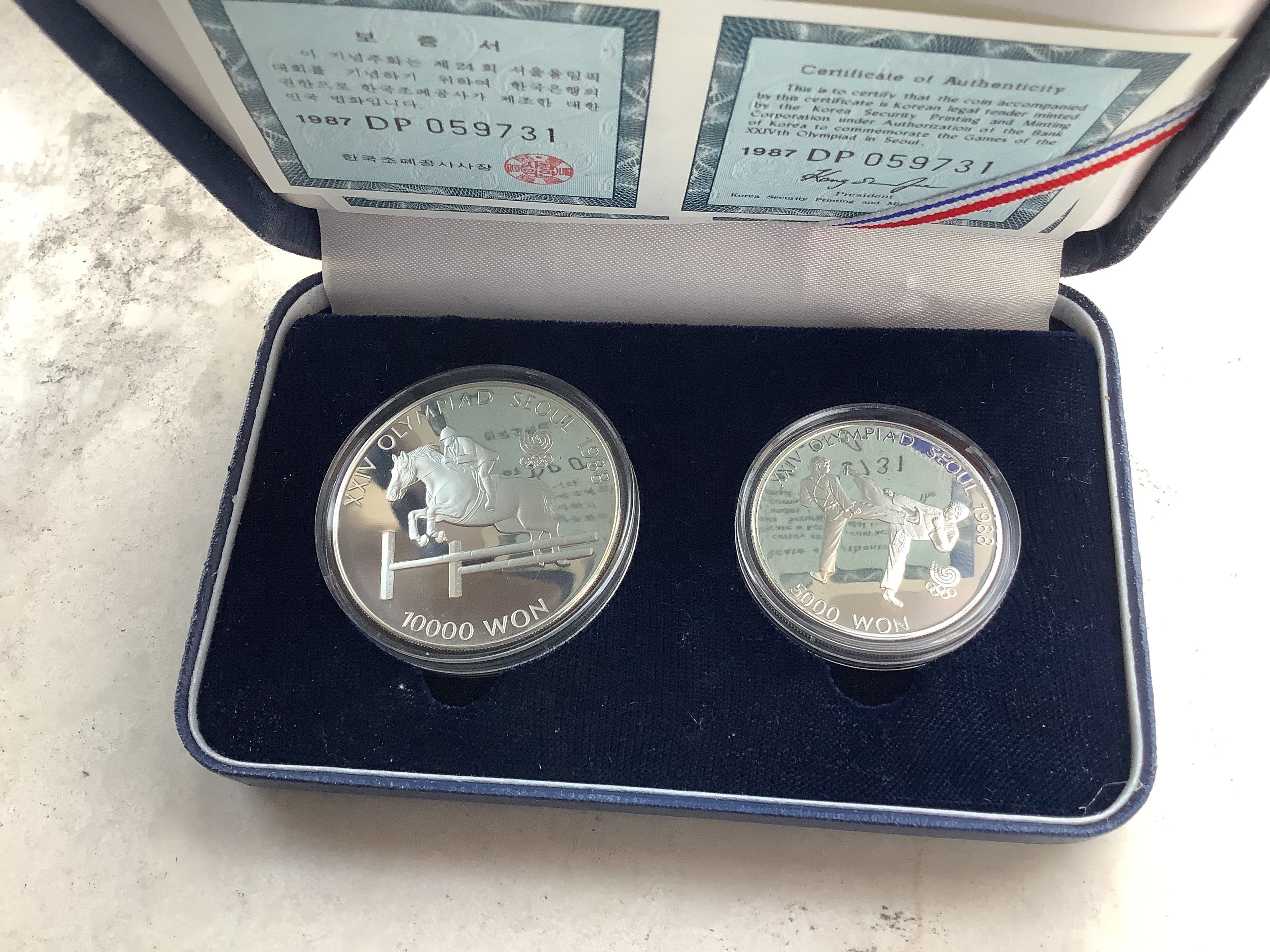 Srebrne monety Olimpiada Seul 1988