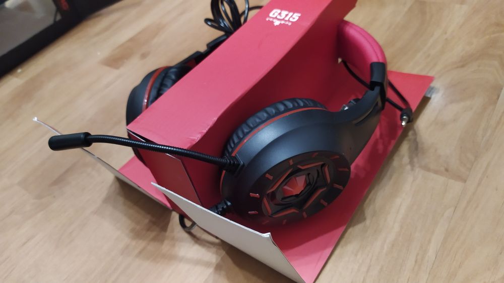 Nowe słuchawki gamingowe nauszne gaming bezprzewodowe KOMC G315 z funk