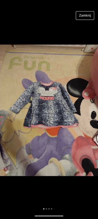 sukienka myszka minnie dresowa disney 98-104