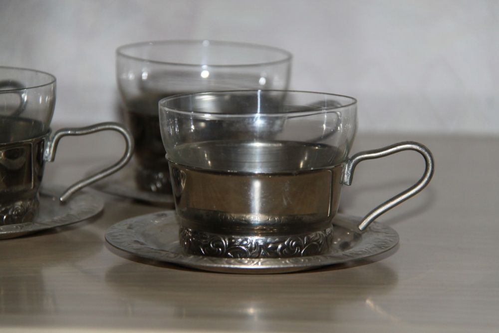 Чашки мельхиор винтаж