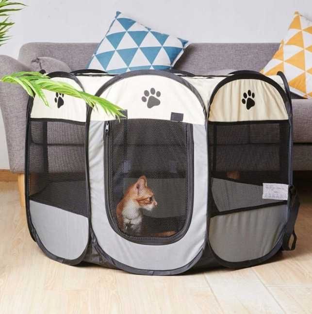 Składany Kojec dla Zwierząt – Mobilna Klatka dla Psów i Kotów HIT!