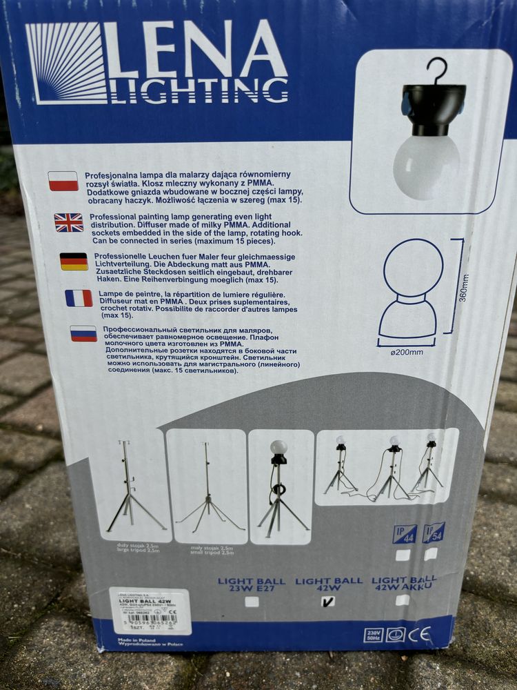 Lampa kula malarska remontowa ogrodowa warsztatowa 3 sztuki