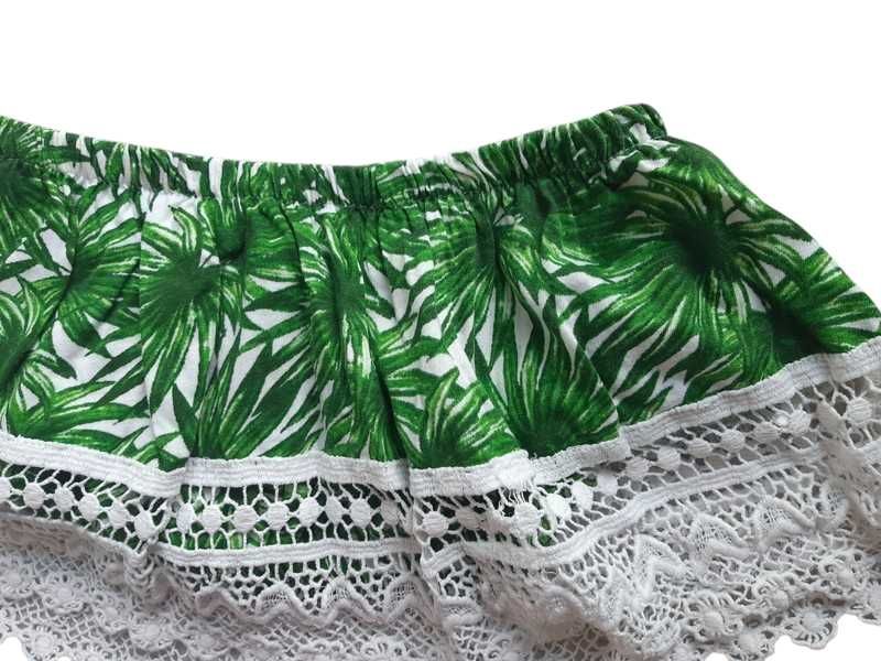 Top bandeau bluzka croptop liście 38,M Primark tropic tropikalna