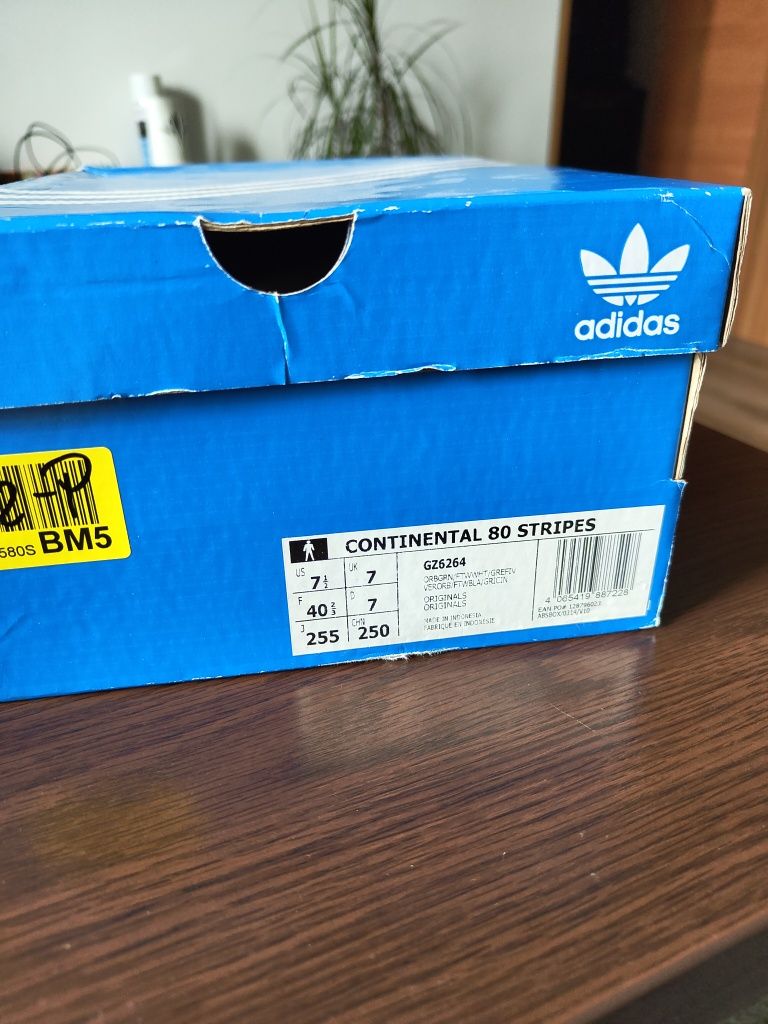 Adidas Continental 80 Stripes – Rozmiar 40 ⅔ – Jak NOWE!