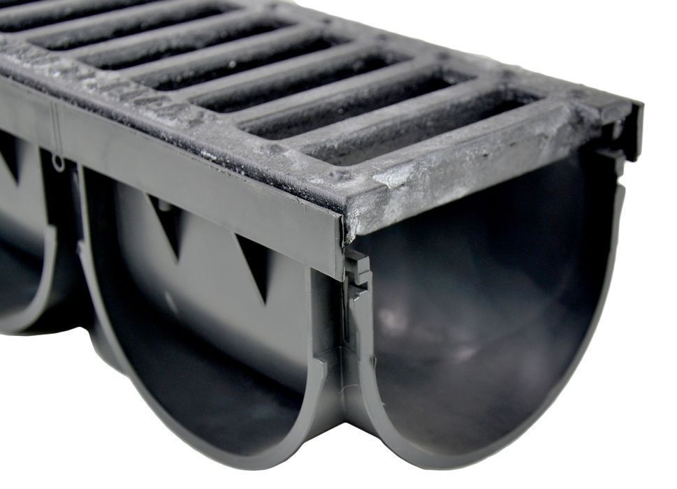 Odwodnienie Kanał Korytko Plastikowe Ruszt Żeliwny 12,5x10cm SP3 1m