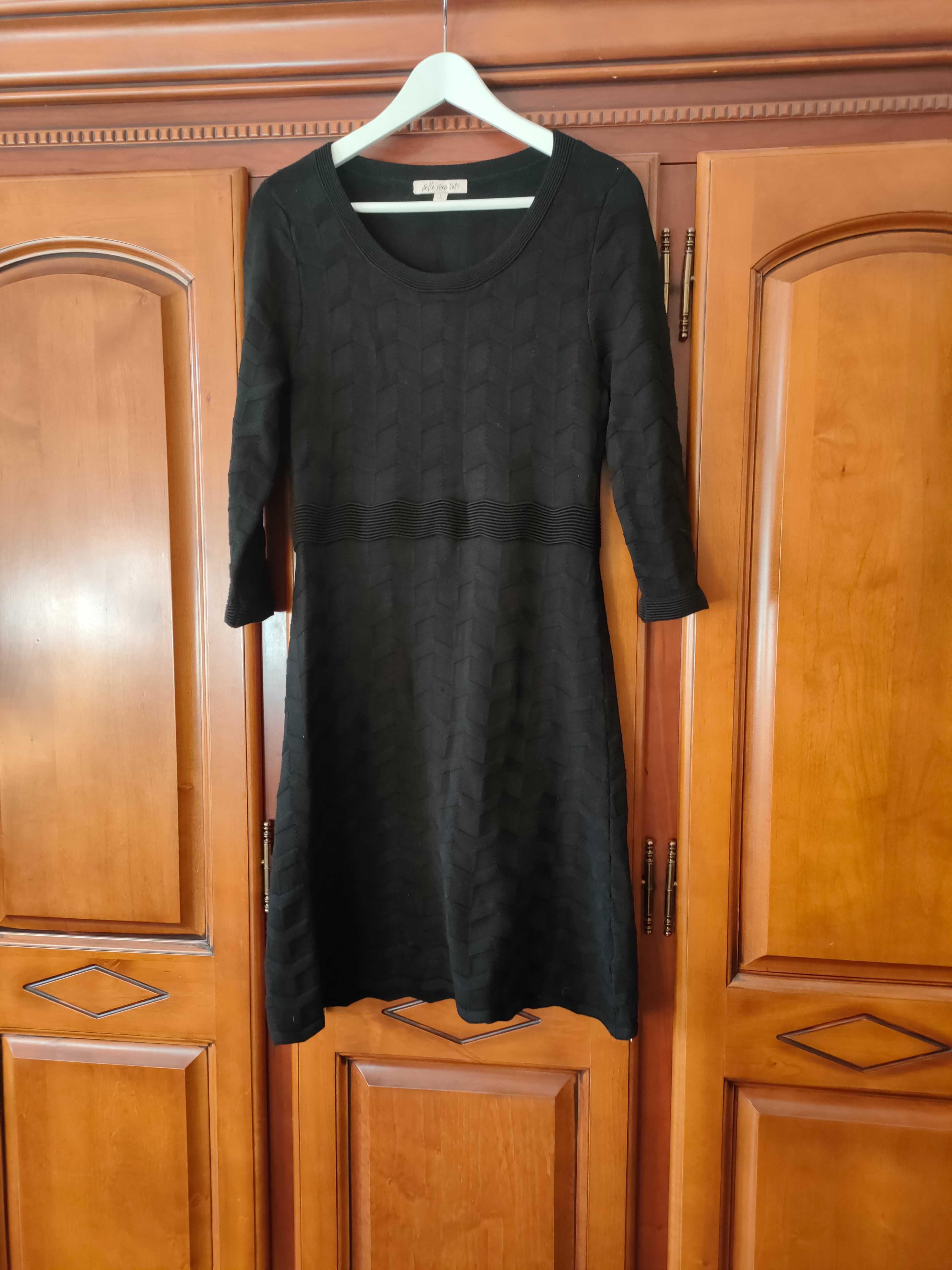 Czarna sukienka z dzianiny Belle Vere Notte r. L/40