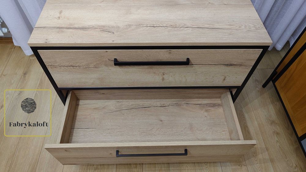 Szafka łazienkowa DĄB Halifax loft Fabrykaloft 100 x 45 x 75 cm Blum