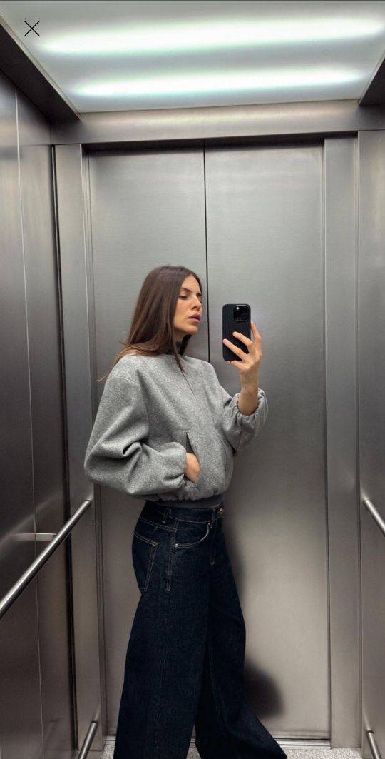 Сірий бомбер як zara, куртка, пальто
