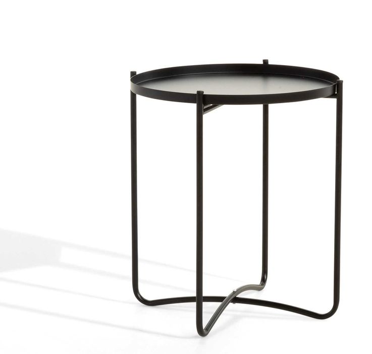 Kwietnik dekoracja stolik stoliczek czarny na balkon taras do ogrodu