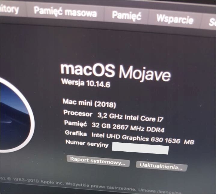 Apple Mac mini 2018 i7 / 32GB RAM / 256GB