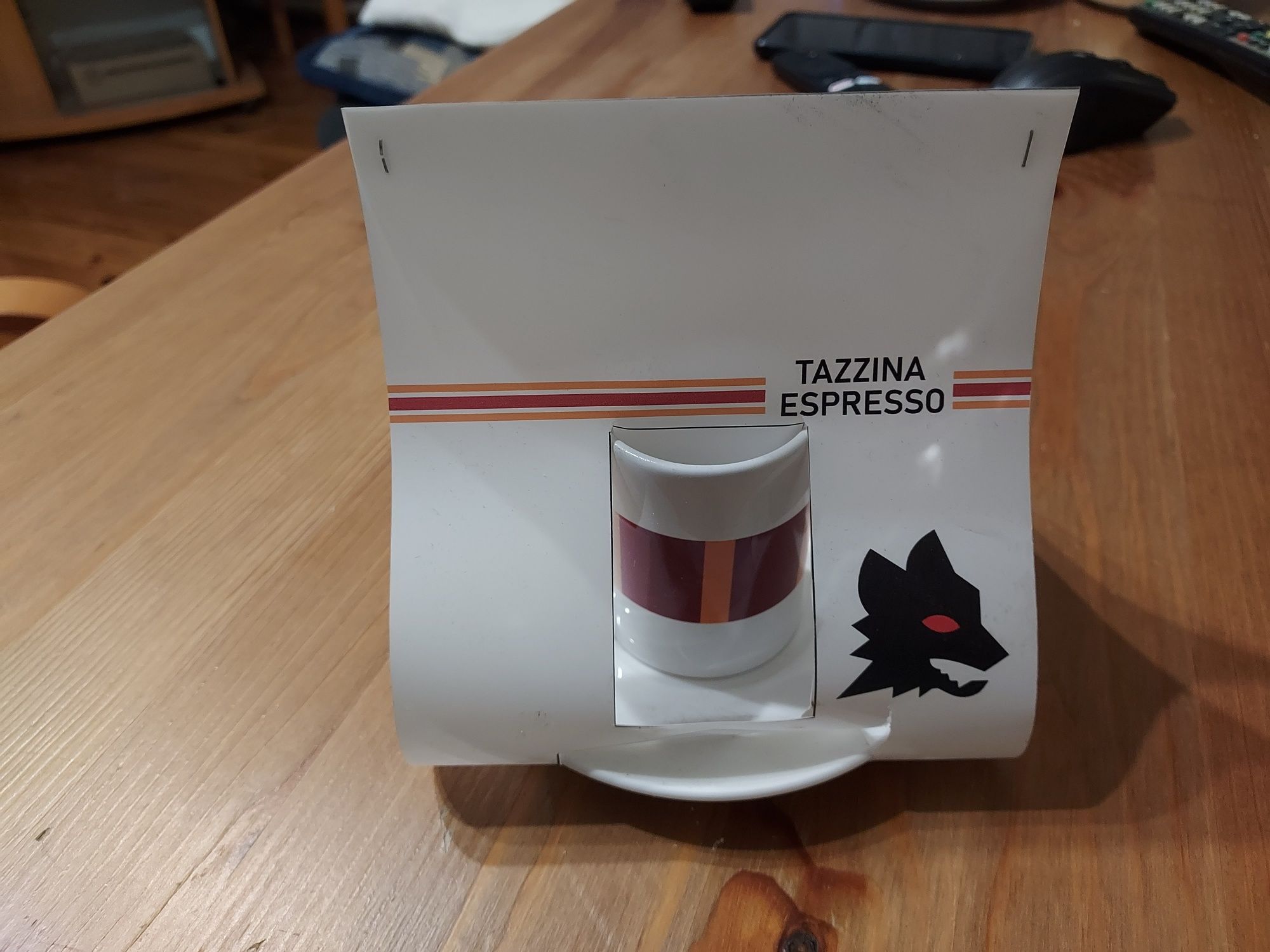 Tazzina AS Roma Filiżanka z podstawką do espresso