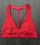 Nowa czerwona koronkowa braletka PINK Victoria’s Secret M czerwony