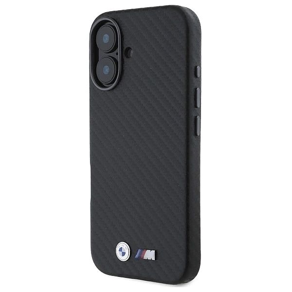 BMW BMHCP16S23PUFWC iPhone 16/6.1" czarny/black hardcase Carbon Wrappe
