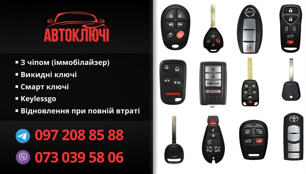 Изготовление автоключей. Автоключи.  Программирование автоклю