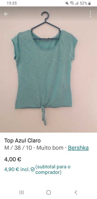 Top azul claro, Bershka