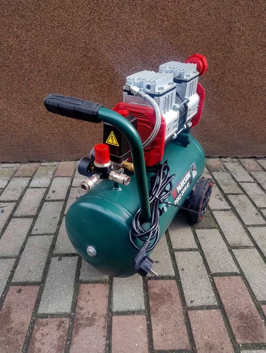 Kompresor 24 l 10 barów bardzo cihy 2 tłokowy PARKSIDE PASKO 2410 A1