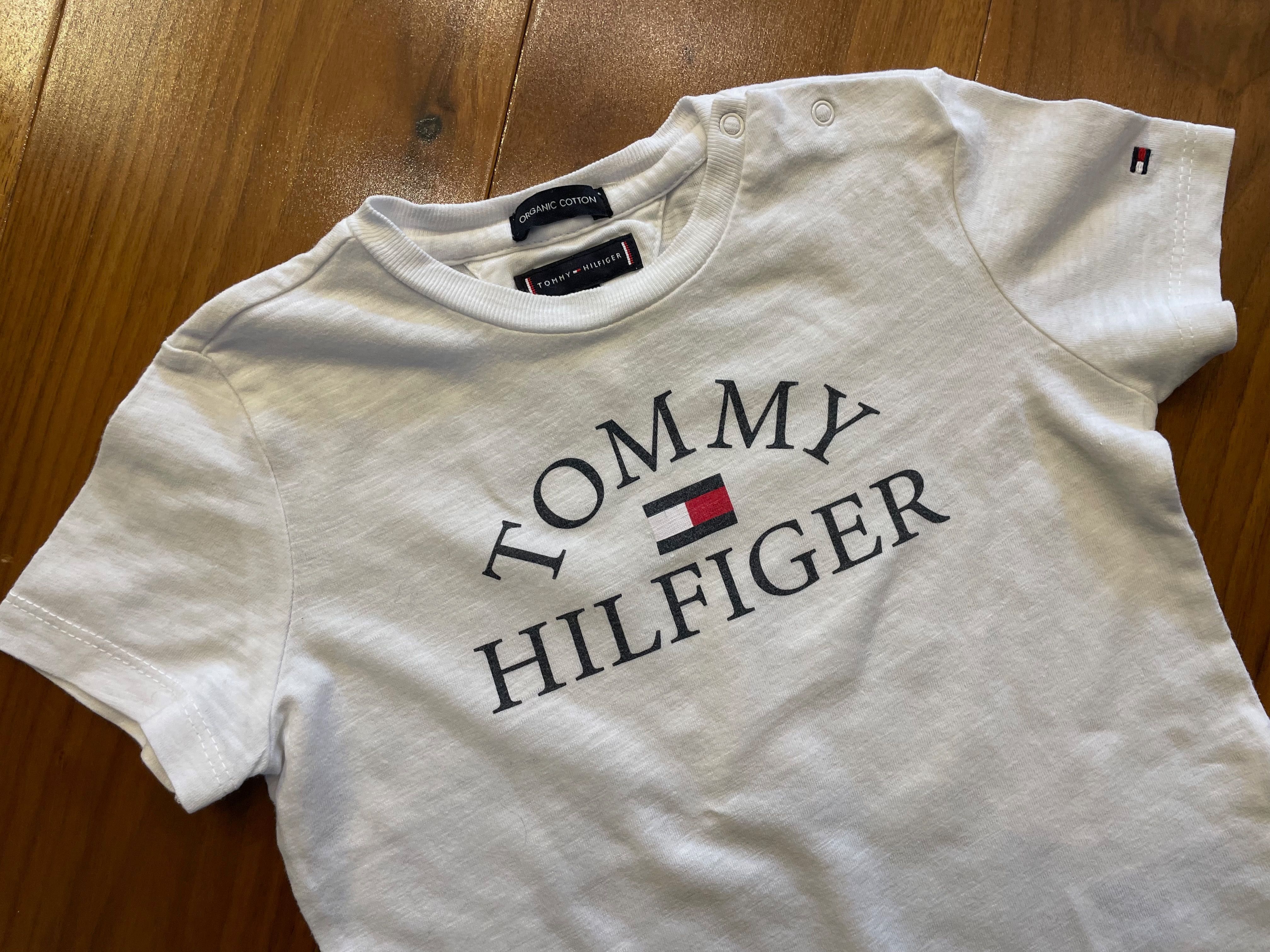 Tommy Hilfiger biała koszulka 92 cm