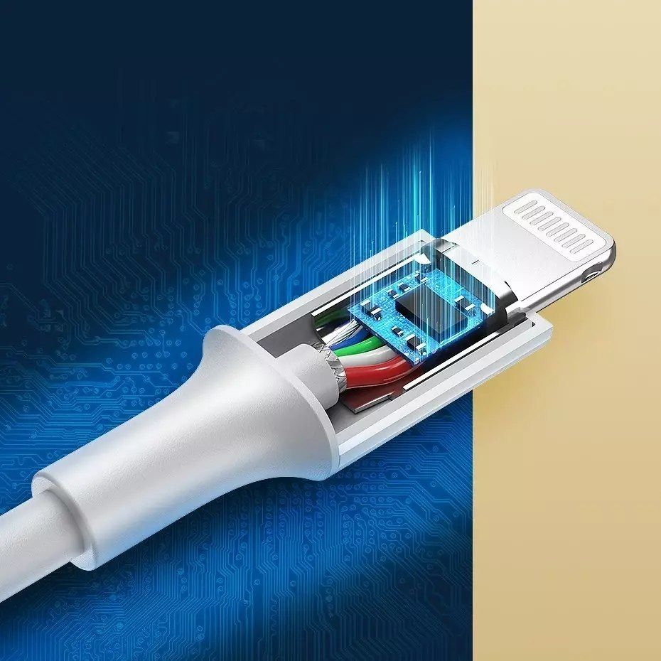 ugreen kabel usb typu c - lightning mfi 1m 3a 18w bílý (10493)